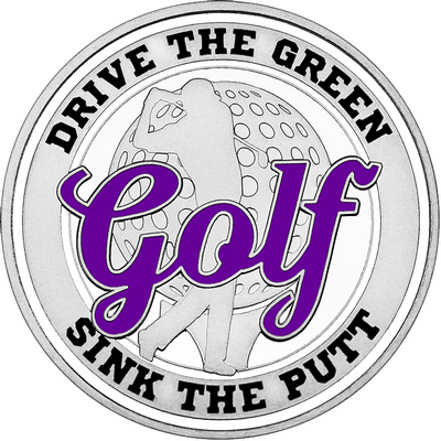 Purple "Golf" with White Outer Circular Borders
